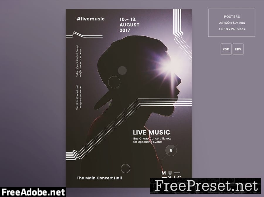 Music Concert Flyer and Poster Template RD8AGG