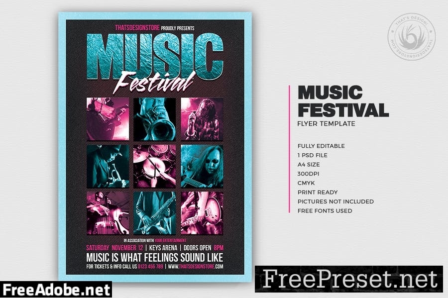 Music Festival Flyer Template V4