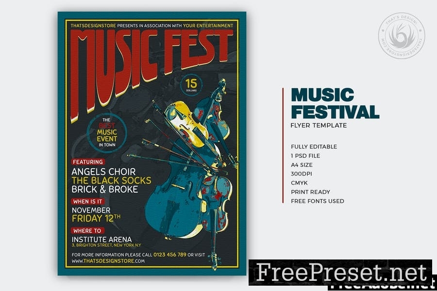 Music Festival Flyer Template V6