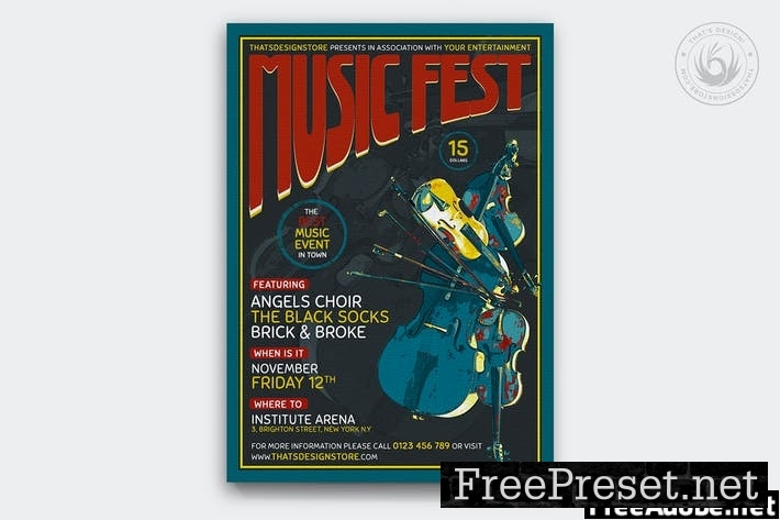 Music Festival Flyer Template V6 PDR88Y7