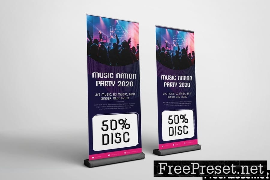 Music Nation Roll Up Banner