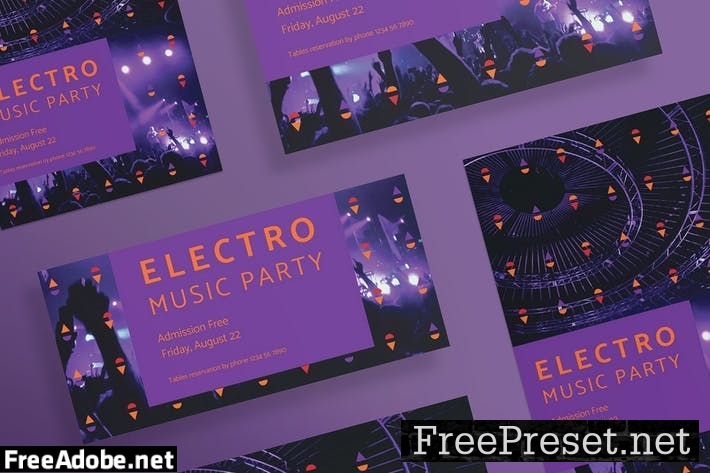 Music Party Flyer and Poster Template UG4W92