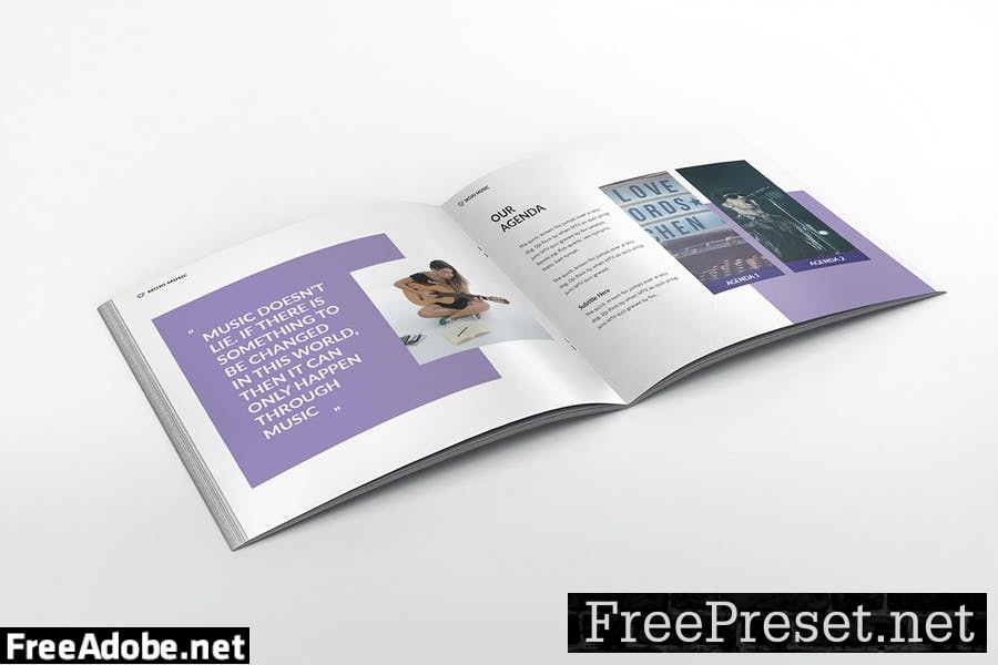 Music Square Brochure Template DP7B6P5