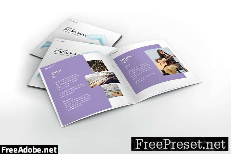 Music Square Brochure Template DP7B6P5