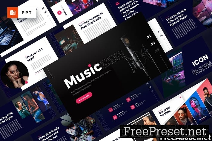 Musiczan - Music Producer Powerpoint Template HJXW7K9