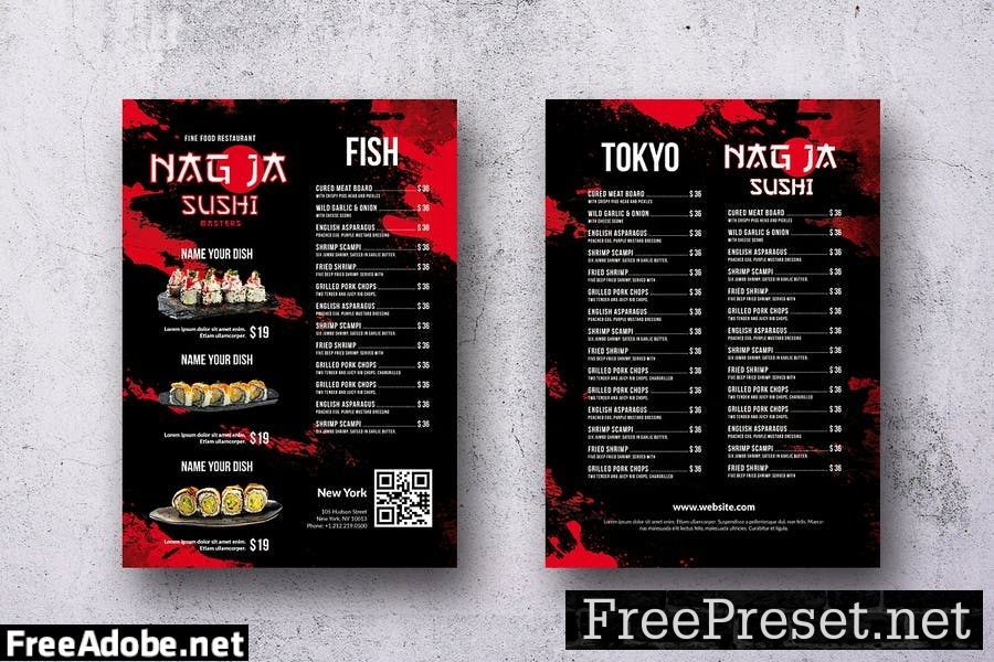 Nagoya Sushi Japanese Food Menu Bundle