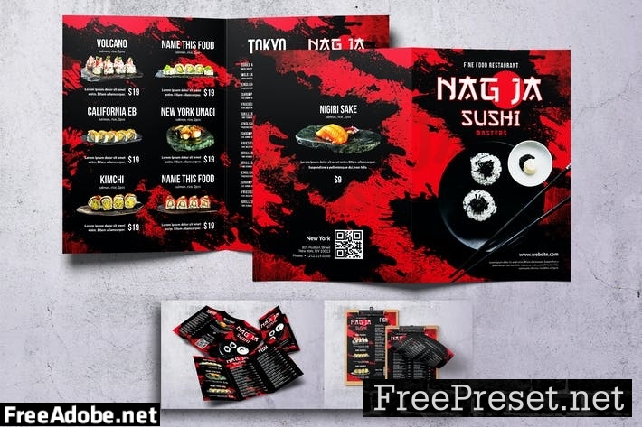 Nagoya Sushi Japanese Food Menu Bundle F8AYSWM