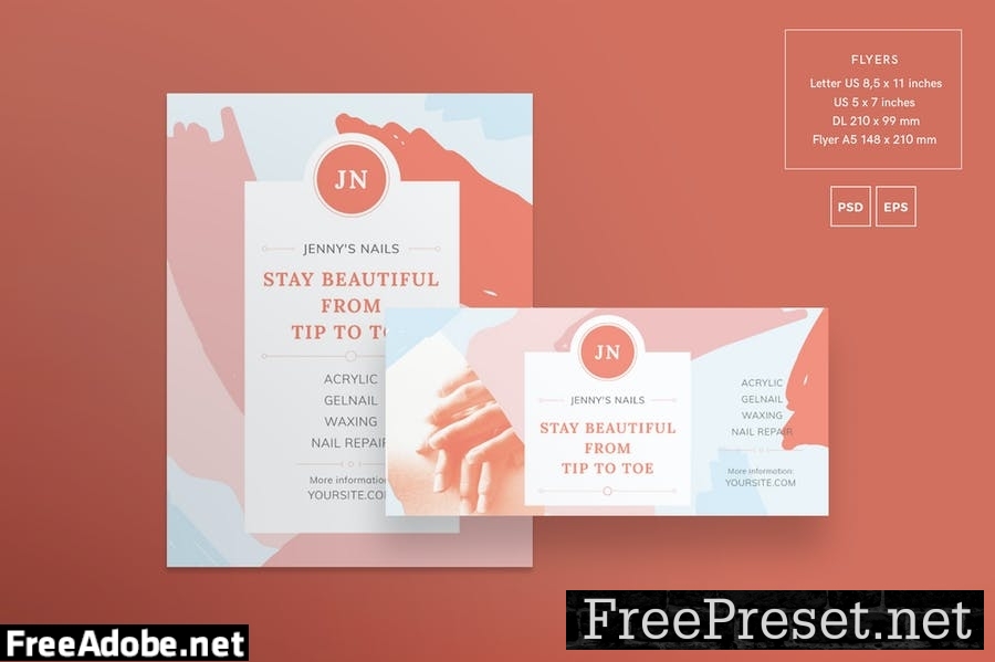 Nail Salon Flyer and Poster Template AXEDN2