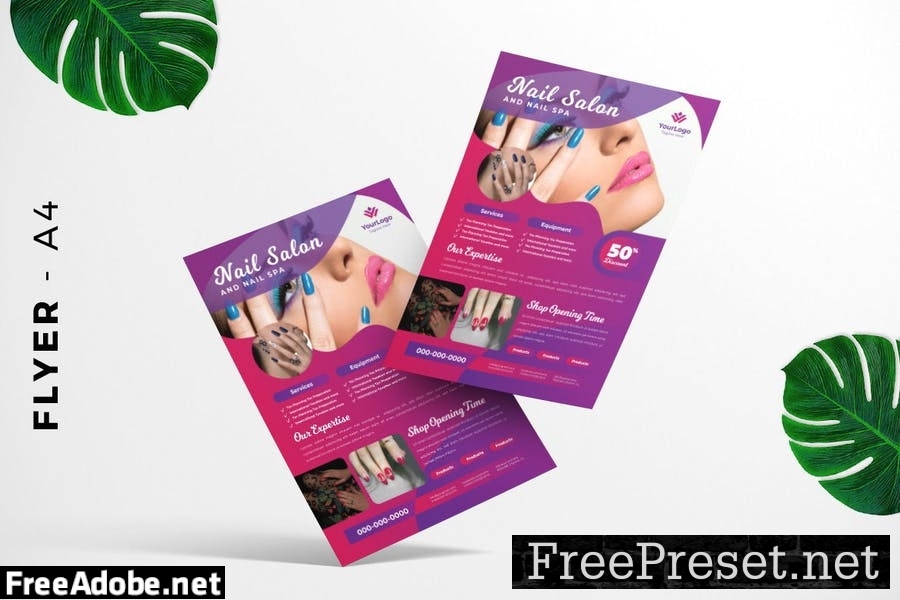 Nail Salon Spa Flyer T68AZRD