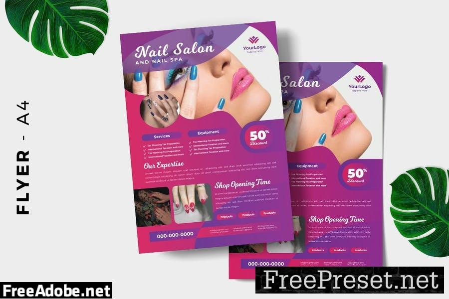 Nail Salon Spa Flyer T68AZRD