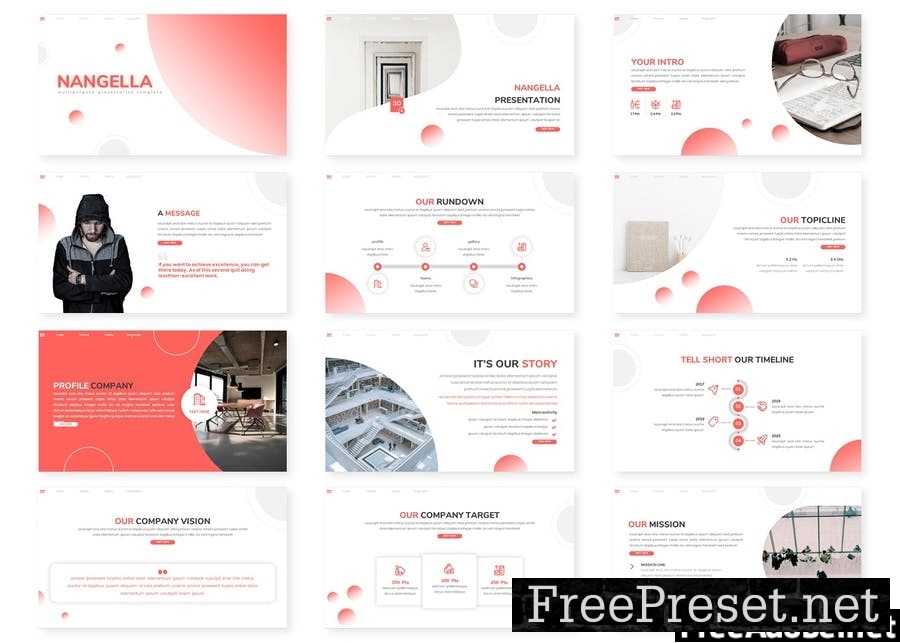 Nangella - Multipurpose Powerpoint TemplateU6Y4W5Z