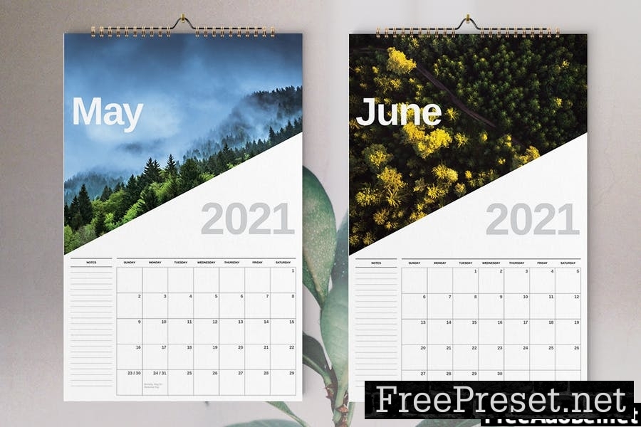 Nature Calendar 2021 Template