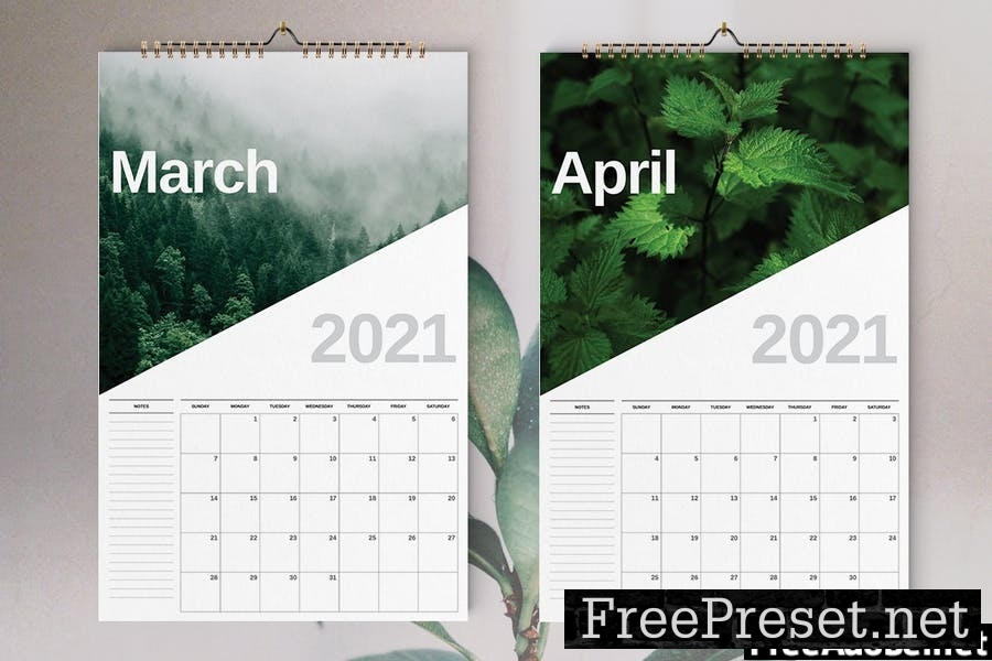 Nature Calendar 2021 Template