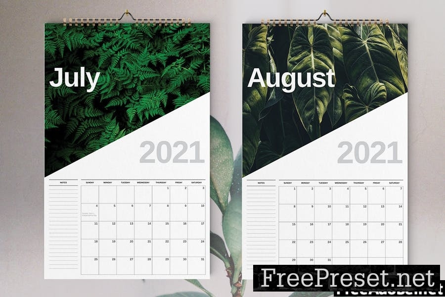 Nature Calendar 2021 Template