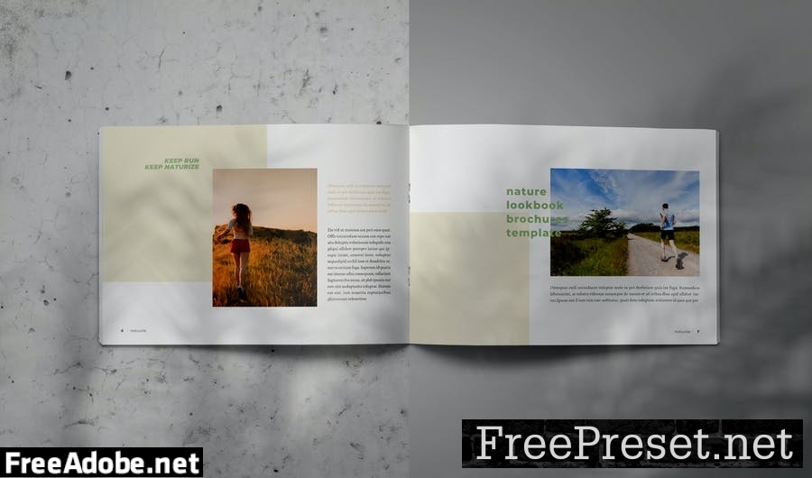 NATURIZE - Indesign Lookbook Brochure Template TJU7KTS