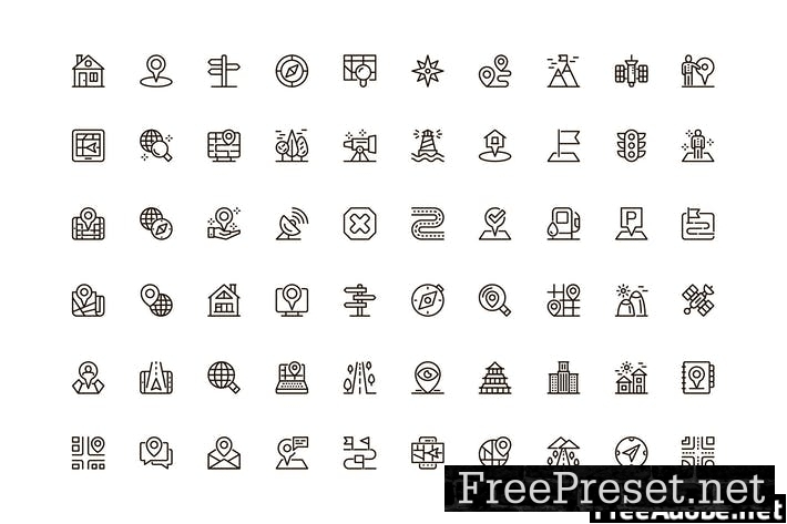 Navigation Unique Web Line Icons Pack VZ22ZQ2