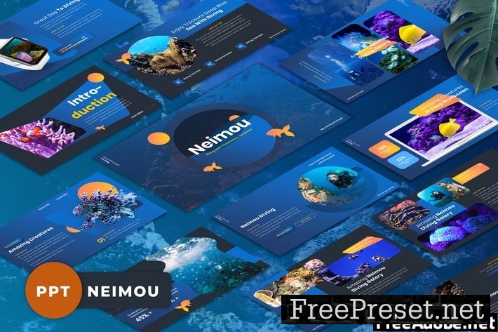 Neimou - Diving Sport Powerpoint Templates UN4QNEC