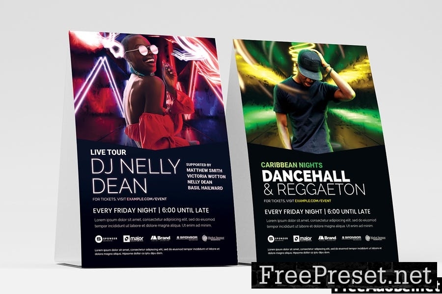 Neon Nightclub Flyer Templates