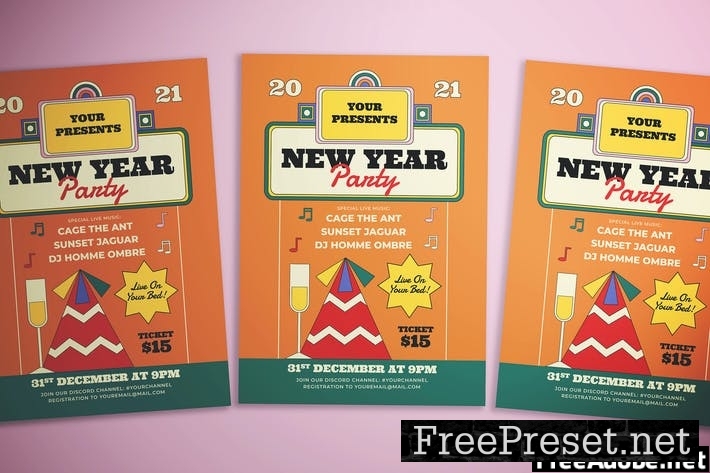 New Year At Home Flyer A593X7Z