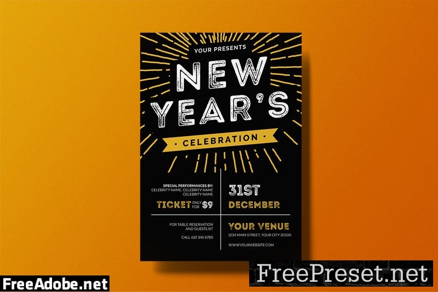 New Year Celebration Flyer