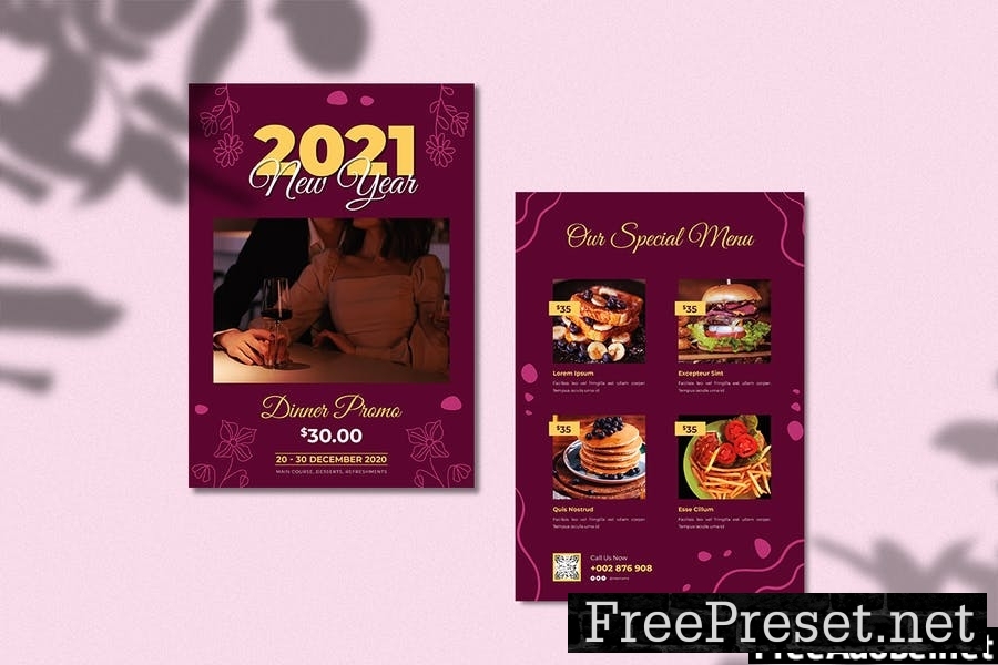 New Year Dinner Promo Flyer