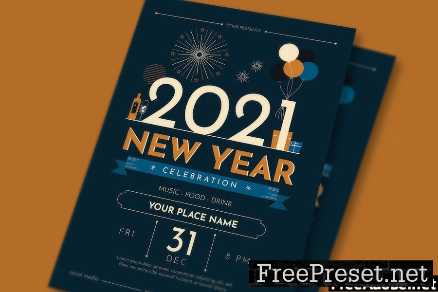 New Year Flyer Set