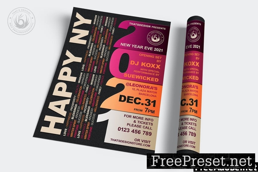 New Year Flyer Template V3