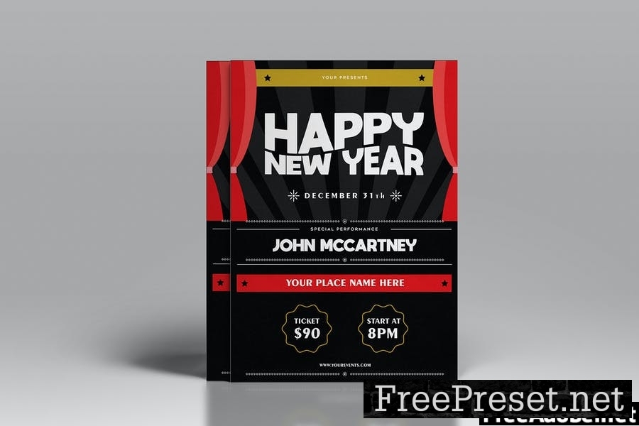 New Year Flyer Template Vol. 02