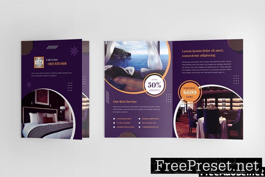 New Year Hotel Promo Bifold Brochure