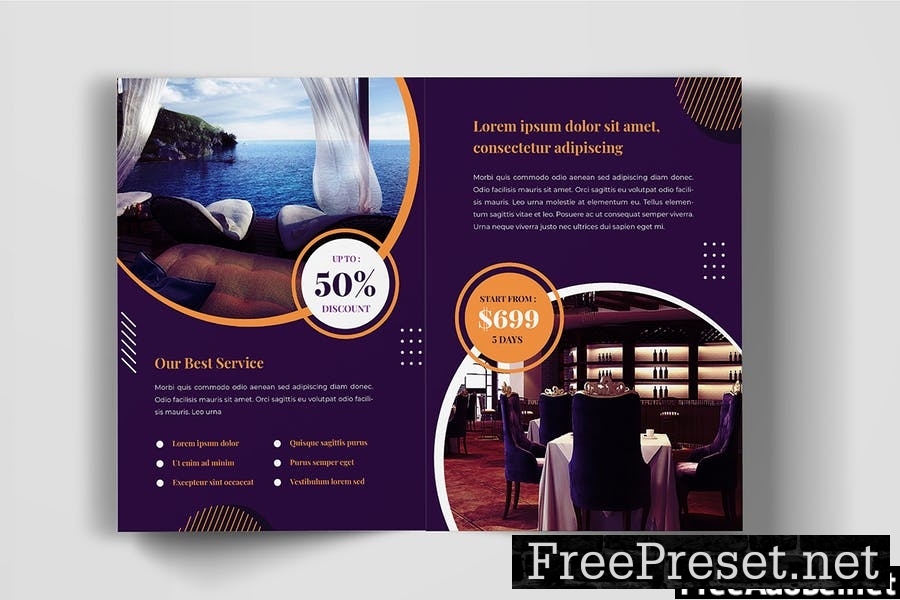 New Year Hotel Promo Bifold Brochure