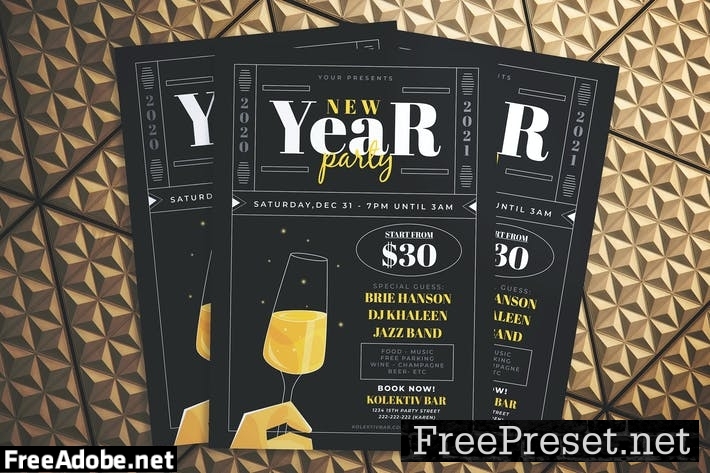 New Year Party Flyer 9HZVZCS