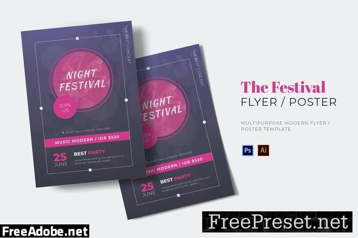 Night Festival Flyer 6GCHZY5