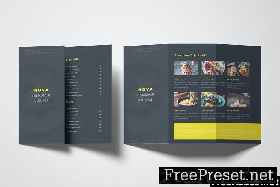 Nova Restaurant Menu