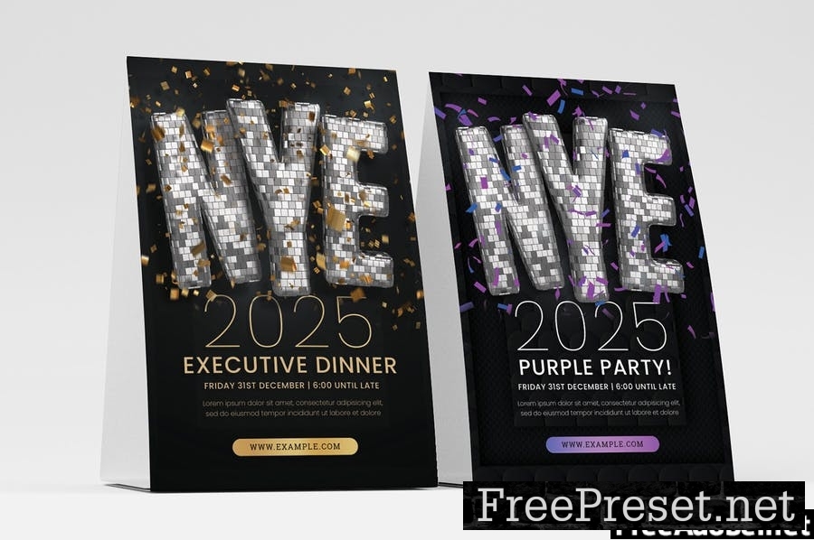 NYE Party Flyer Template QRFCHB3