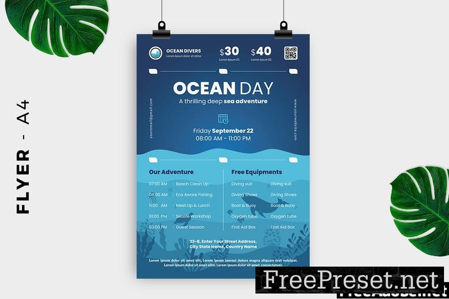 Ocean Concervation Flyer Design