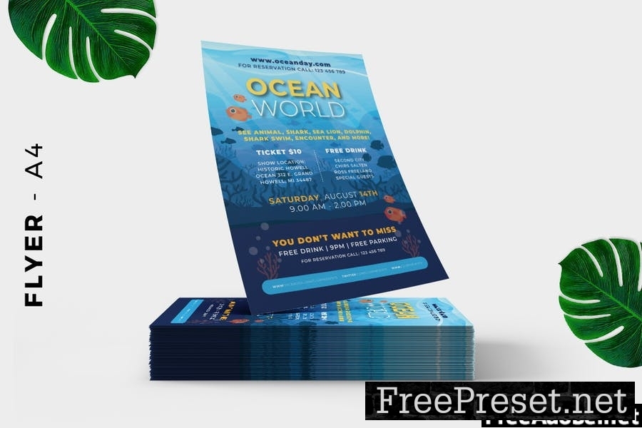 Ocean Concervation Flyer Design 2PYVACV