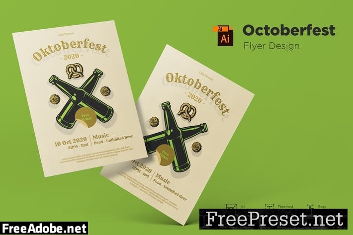 October Festival Flyer Design Template 5KE5JBK