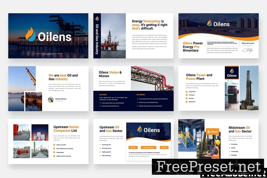 Oilens - Oil & Gas Industry Powerpoint Template