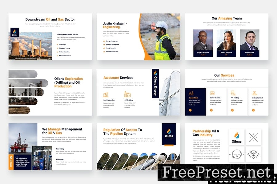 Oilens - Oil & Gas Industry Powerpoint Template