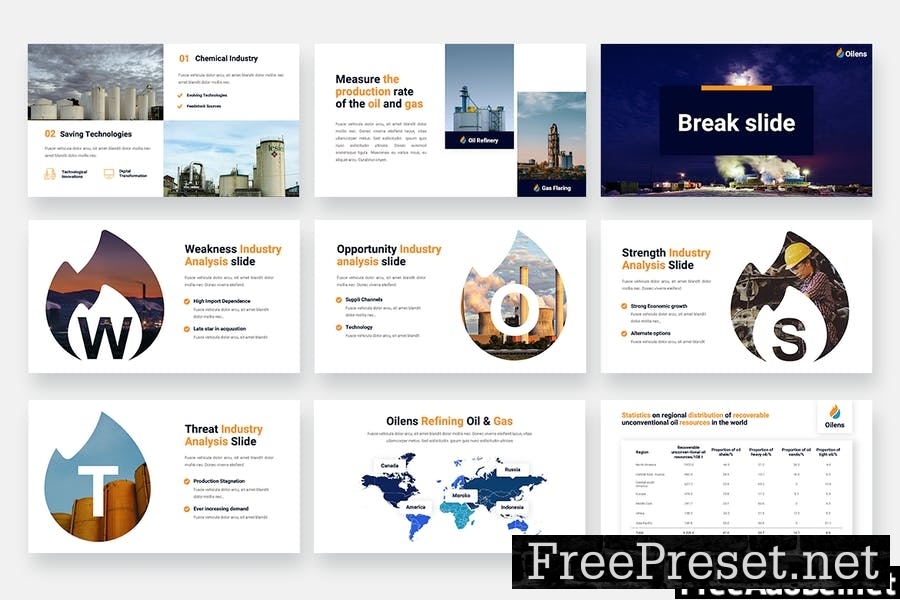 Oilens - Oil & Gas Industry Powerpoint Template