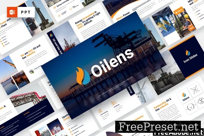 Oilens - Oil & Gas Industry Powerpoint Template LPAPYD2