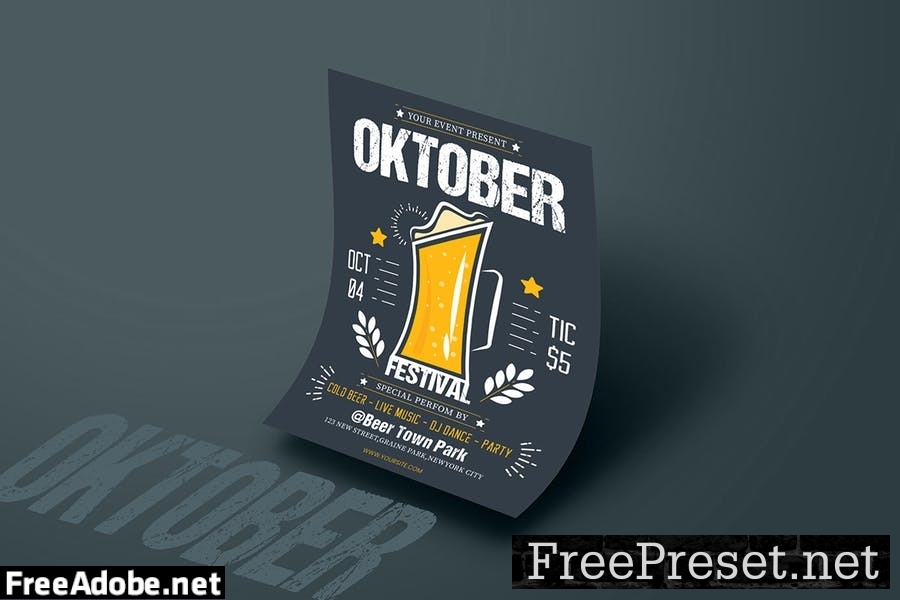 Oktoberfest Flyer Template HKJAXJF