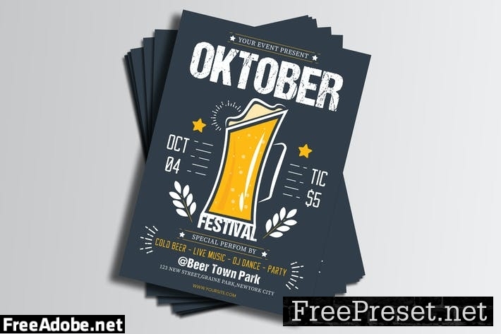 Oktoberfest Flyer Template HKJAXJF