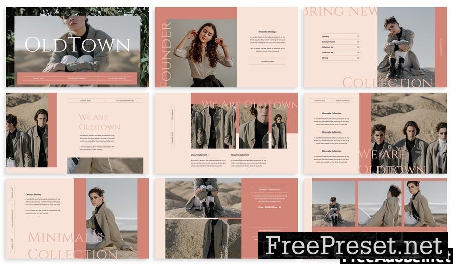 Oldtown - Lookbook Google Slides Template