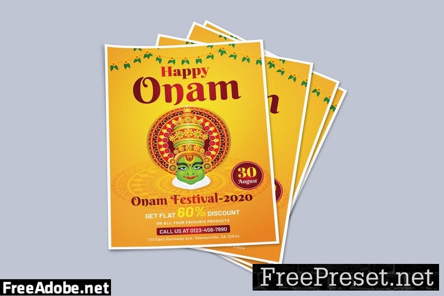 Onam Flyer Template U4LB5EP