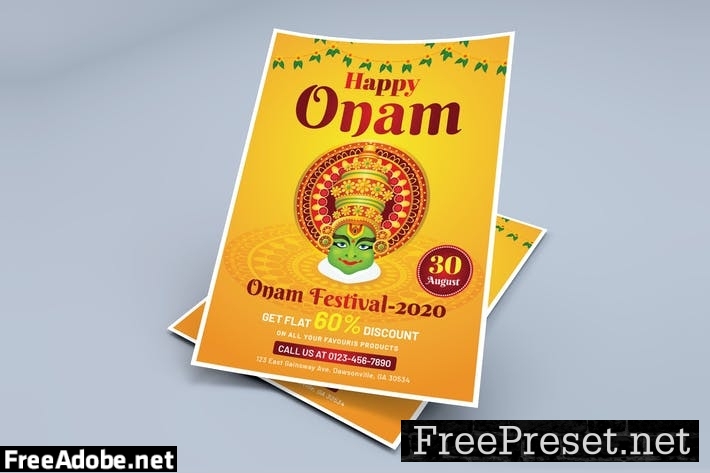 Onam Flyer Template U4LB5EP