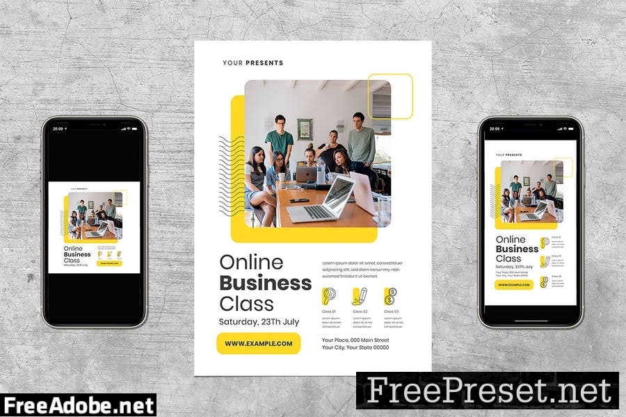 Online Business Class Flyer Set SYSC2F7