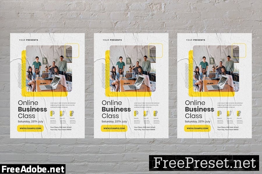 Online Business Class Flyer Set SYSC2F7