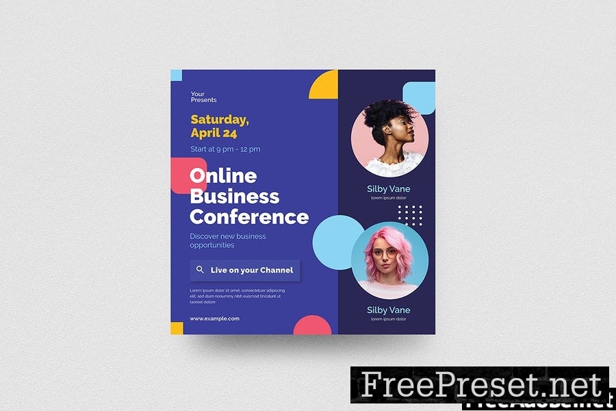 Online Business Conference Flyer Set J8TSAKM