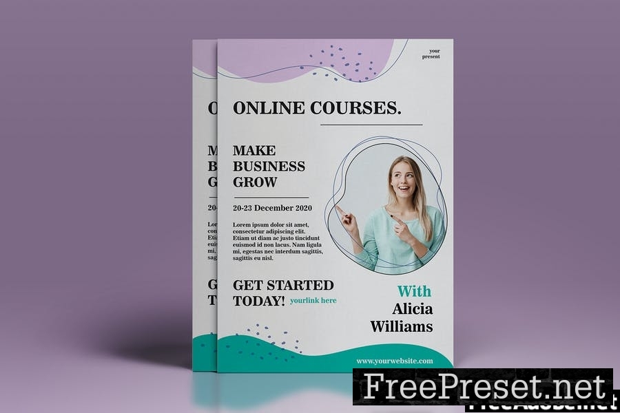 Online Course Flyer Template Vol. 01 RDU9NN4